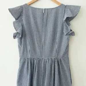 Eliza J Dresses Eliza J Seersucker Gingham Ruffle Sleeves